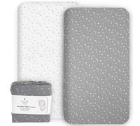 Lilly B. Housse Coton Bio GOTS 2 Drap Housse 70x140, Compatible Next2me, Snuzpod et Tous Les Lits de Chevet, Mini Berceau jusqu'à 140x70cm Lot de 2 Draps.