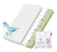Lilly B. Lot de 2 Drap Housse 60x120 + 1 Protège Matelas Imperméable, Alese 60x120 lit Bebe, Drap Housse imperméable 60x120 lit Bebe, Patrons Unisexes (Pack of 3)