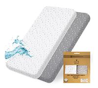 Lilly B. Lot de 2 imperméables Drap Housse Bebe 60x120 en Coton Bio GOTS 2 en 1, utilisés à la Place du protège-Matelas Compatible avec Next2me et Tous Les Lits de Chevet, Mini berceaux jusqu'à
