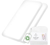 Lilly Belly CloudSoft Drap Housse Cododo100% Coton Bio pour Lit Bébé | Luxe Blanc Immaculé pour Lits Bébé White Sheets 55 x 90 cm | Compatible avec Le Berceau bébé (Couleur Blanche)
