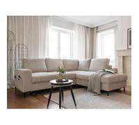 Lilly - Canapé d'angle droit - 5 places - convertible - en velours côtelé