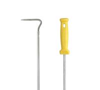 Lilly Codroipo Crochet bucapizza en acier inoxydable 100% h. 135 cm. pour pizzas, J-forme, jaune, sans finition, montage au plafond, min. 0.5 kg, pour métal et brique