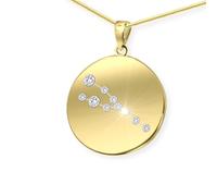 LILLY MARIE Collier En Argent Avec Pendentif Signe Astrologique Taureau Doré Pour Femme