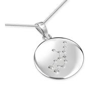 LILLY MARIE Collier En Argent Avec Pendentif Signe Vierge Et Pierres Zirconia