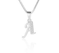 LILLY MARIE Collier Femme Avec Pendentif Lettre Et Cristaux En Matériaux De Haute Qualité