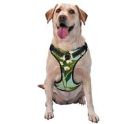 Lilly Of The Valley Harnais réfléchissant pour chien vintage anti-traction Oxford facile à contrôler Taille M et L