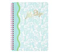 Lilly Pulitzer Mini carnet à spirale à couverture rigide, 21 x 16,5 cm, petit journal avec 160 pages lignées (Shelden Shells)