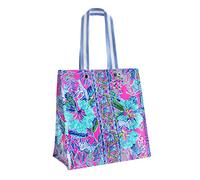 Lilly Pulitzer Sac de courses réutilisable pour courses ou voyage, Lil Earned Stripes, Large