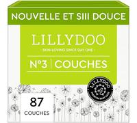 LILLYDOO - Couches Bébé Hypoallergéniques, Taille 3 (6-10 kg), Lot de 3 paquets (87 pièces), Ultra Douces et Absorbantes, sans Parfum et Lotion pour les peaux sensibles, Testées dermatologiquement