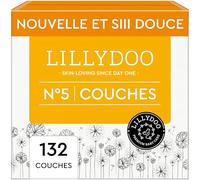 LILLYDOO - Couches Bébé Hypoallergéniques, Taille 5 (11-16 kg), Box mensuelle (132 pièces), Ultra Douces et Absorbantes, sans Parfum et Lotion pour les peaux sensibles, Testées dermatologiquement