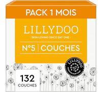 LILLYDOO - Couches Bébé Hypoallergéniques, Taille 5 (11+ kg), 132 pcs