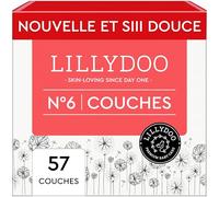 LILLYDOO - Couches Bébé Hypoallergéniques, Taille 6 (13+ kg), Lot de 3 paquets (57 pièces), Ultra Douces et Absorbantes, sans Parfum et Lotion pour les peaux sensibles, Testées dermatologiquement