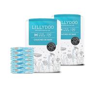 LILLYDOO - Couches de Bain Jetables, Douces pour la Peau des Bébés, Taille M (9-15 kg), 2 paquets (36 pièces), Protection Optimale dans l'Eau, Design Aquatique