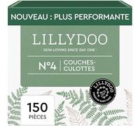LILLYDOO green - Couches-culottes Bébé Respectueuses de l'Environnement, Taille 4 (9+ kg), Box Mensuelle (150 pièces), Protection Anti-fuites, Sans Chlore et Sans Lotion pour les Peaux Sensibles