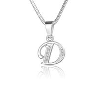 LillyMarie Collier Avec Pendentif Lettre En Argent Sterling Et Cristaux