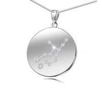 LillyMarie Collier En Argent Sterling Avec Longueur Réglable Et Pendentif Vierge