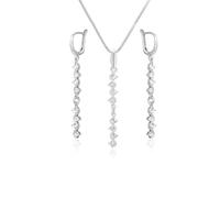 LillyMarie Ensemble Collier Et Boucles DOreilles En Argent Massif Avec Cristaux De La Collection
