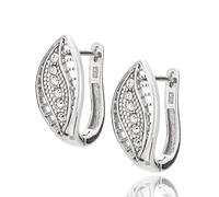 LillyMarie Femme argent Boucles d'oreilles vrai Argent Swarovski Elements originaux étui en bois de haute qualité Cadeau pour maman