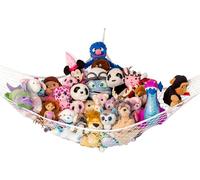 Lilly's Love Grand hamac pour animaux en peluche | Organiseur d'angle à suspendre, rangement de jouets, filet de rangement pour animaux en peluche | Fabriqué à partir d'un filet de pêche de qualité