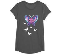 Lilo And Stitch Angel Heart T-Shirt, Fille, Asphalte, XS