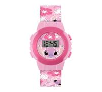 Lilo and Stitch Angel LAS4141ARG Montre à quartz numérique avec bracelet en silicone Rose, rose, Disney