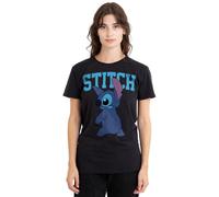Lilo and Stitch Lilo Stitch Classic Pose Ladies T Shirt, Black, Noir, XXL Femme