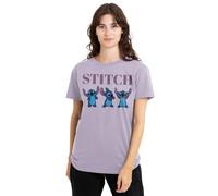 Lilo and Stitch Lilo Stitch Poses Ladies T Shirt, Lavendar, Lavande, XXL Femme