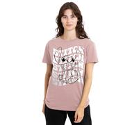 Lilo and Stitch Lilo Stitch Sketch Name Repeat Ladies T Shirt, Pink, Rose, M Femme