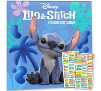 Lilo and Stitch Live Action Calendrier 2026 - Calendrier mural de luxe 2026 Disney Stitch avec plus de 100 autocollants de rappel (Expérience 626 cadeaux, fournitures de bureau)