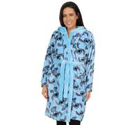 Lilo and Stitch Robe de chambre en polaire à capuche pour femme Bleu, bleu, 36-38