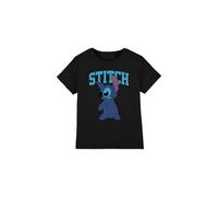 Lilo and Stitch T-Shirt Unisexe Classique pour Enfant, Noir, 3-4 Ans