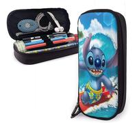 Lilo And Stitch Trousse À Crayons Double Fermeture Éclair Grande Capacité Pour Fournitures Scolaires, Cosmétiques, Documents Essentiels De La Vie Quotidienne