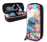 Lilo And Stitch Trousse À Crayons Double Fermeture Éclair Grande Capacité Pour Fournitures Scolaires, Cosmétiques, Documents Essentiels De La Vie Quotidienne