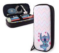 Lilo And Stitch Trousse À Crayons Double Fermeture Éclair Grande Capacité Pour Fournitures Scolaires, Cosmétiques, Documents Essentiels De La Vie Quotidienne