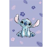 Lilo e Stitch Couverture en microfibre bleue 100 x 150 cm 100 % polyester
