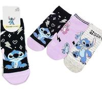 Lilo et Stitch 3 Chaussettes de cheville pour femme, 37-42 EU
