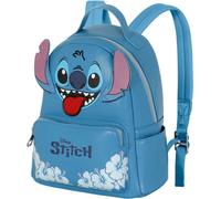 Disney Disney Sac À Dos Heady Mixte Petit Sac à Dos Fashion Tongue, Bleu Stitch, Taille Unique