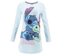 Lilo et Stitch, Pyjama Chemise de Nuit, Femme (Bleu, XL)