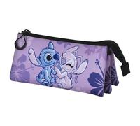 Lilo et Stitch Stitch & Angel-Trousse Triple Fan 2.0, Lilas