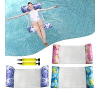 Lilo Lot de 3 flotteurs gonflables pour piscine pour adultes et enfants, 2 pompes à air, maille fraîche, chaise longue relaxante 4 en 1, matelas pour la plage, les vacances d'été