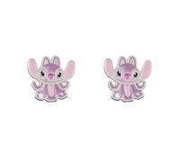 Boucles d'oreilles à tige en forme d'ange plaqué argent, taille unique, Laiton/base, Pas de gemme