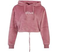 Lilo & Stitch Angel Femme Sweat-Shirt à Capuche Rose Clair 100% Polyester Boxy Cropped