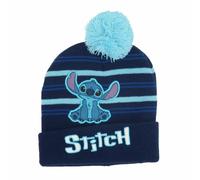 Lilo & Stitch Bonnet avec pompon Bonnet d'hiver Couvre-chef pour enfants One Size Bleu foncé