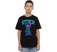 Lilo & Stitch Classic Pose Unisex Kids T Shirt, Noir, 12-13 Ans Garçon