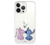 Lilo & Stitch Coque officielle pour iPhone 13 Pro Motif Angel & Stitch Beso pour protéger votre téléphone portable en silicone souple sous licence officielle Disney