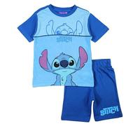 LILO & STITCH, Ensemble 2 Pièces, T Shirt + Short, Enfants, (2 à 8 Ans), Mixte, Garçon, Fille, Doux, Mignon, Chaud, T Shirt, Short, Modèle LIL36-0731 S2-3A