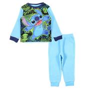 Lilo & Stitch, Ensemble Pyjama, 2 Pièces, Sweater + Jogging, Enfants, (2 à 14 Ans), Mixte, Garçon, Fille, Doux, Mignon, Chaud, Sweat Shirt + Pantalon, Modèle DIS LIS 5204D060 S2-4A