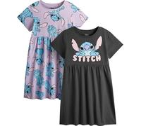 Lilo & Stitch - Ensemble robe pour fille(pack de 2) NS8810 (146-152) (Violet/Noir)