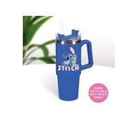 Paladone Tasse de voyage isotherme Disney Stitch avec paille bleue, 900 ml, Produit sous licence officielle avec poignée pour thé glacé ou café