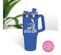 Paladone - Tasse de voyage isotherme Disney Stitch 900 ml, paille bleue, licence officielle